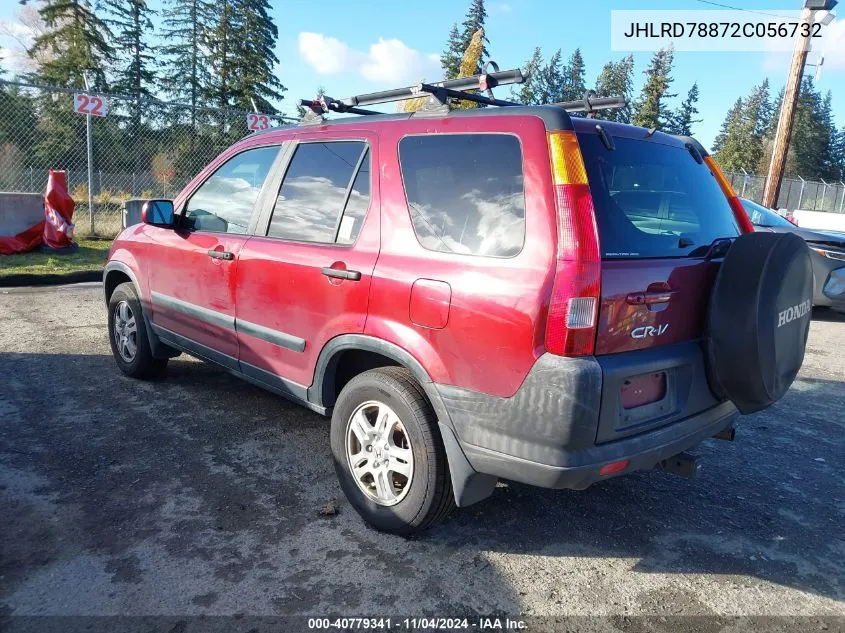 2002 Honda Cr-V Ex VIN: JHLRD78872C056732 Lot: 40779341