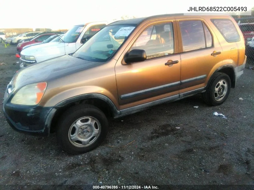 JHLRD68522C005493 2002 Honda Cr-V Lx