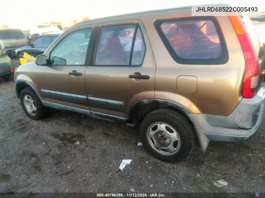 JHLRD68522C005493 2002 Honda Cr-V Lx