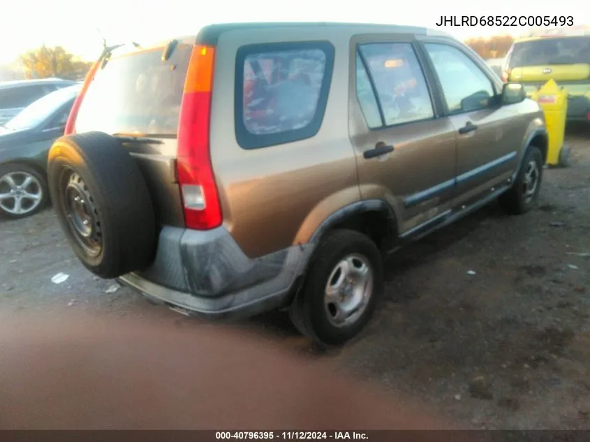 JHLRD68522C005493 2002 Honda Cr-V Lx