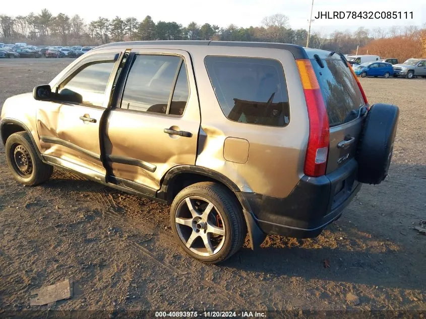 2002 Honda Cr-V Lx VIN: JHLRD78432C085111 Lot: 40893975