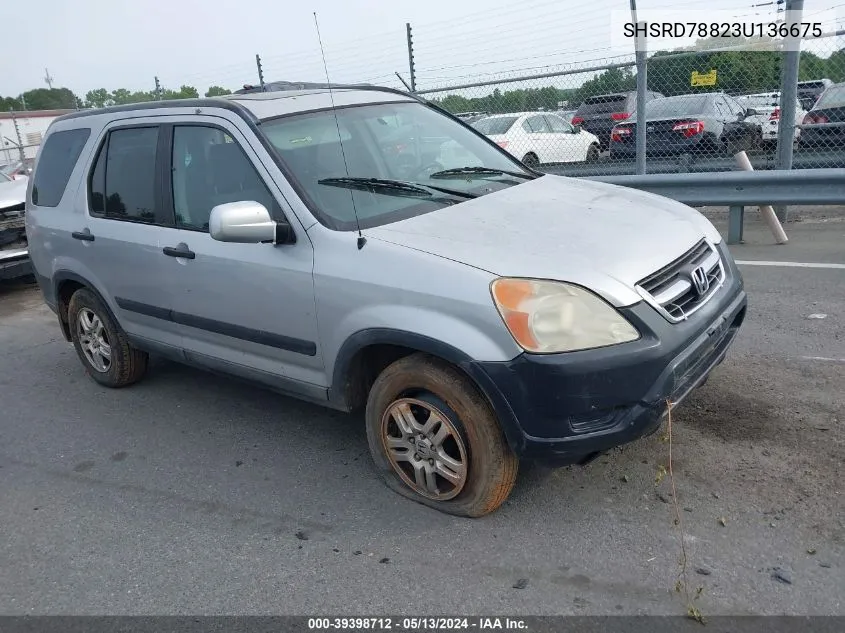 2003 Honda Cr-V Ex VIN: SHSRD78823U136675 Lot: 39398712