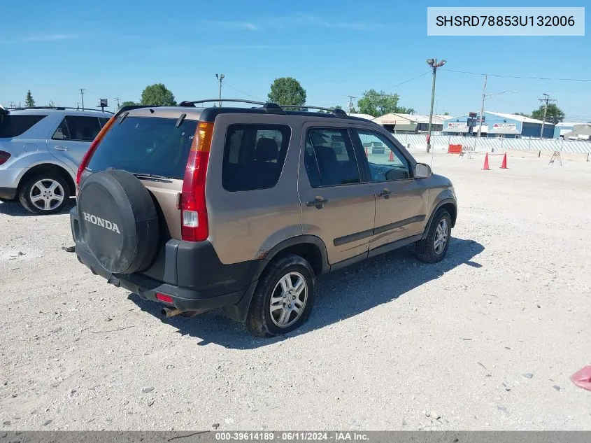 2003 Honda Cr-V Ex VIN: SHSRD78853U132006 Lot: 40547740