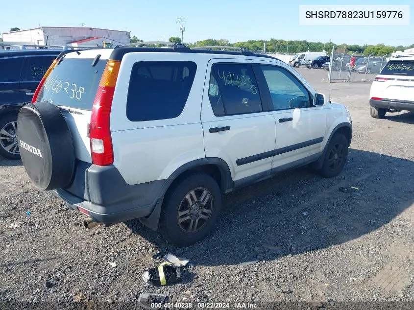 2003 Honda Cr-V Ex VIN: SHSRD78823U159776 Lot: 40140238