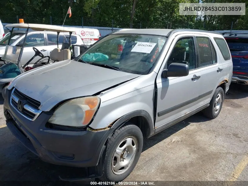 2003 Honda Cr-V Lx VIN: JHLRD78453C013859 Lot: 40162186