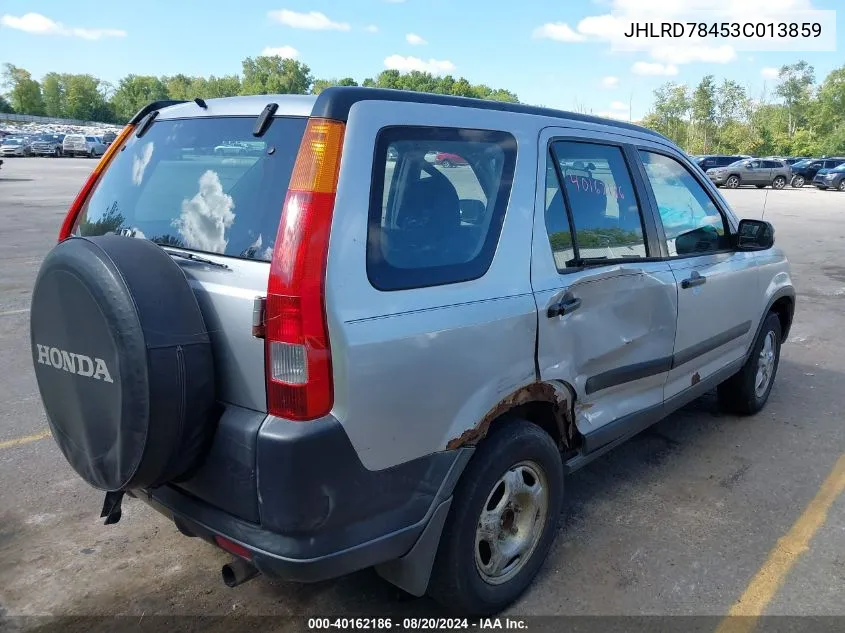 2003 Honda Cr-V Lx VIN: JHLRD78453C013859 Lot: 40162186