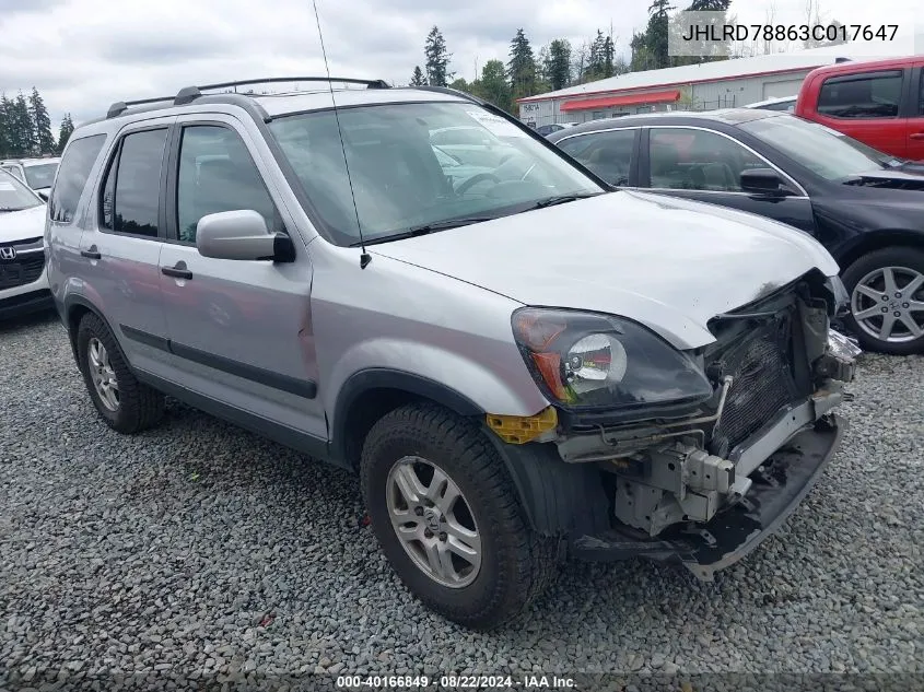 JHLRD78863C017647 2003 Honda Cr-V Ex