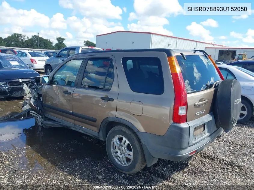 2003 Honda Cr-V Ex VIN: SHSRD78893U152050 Lot: 40211588