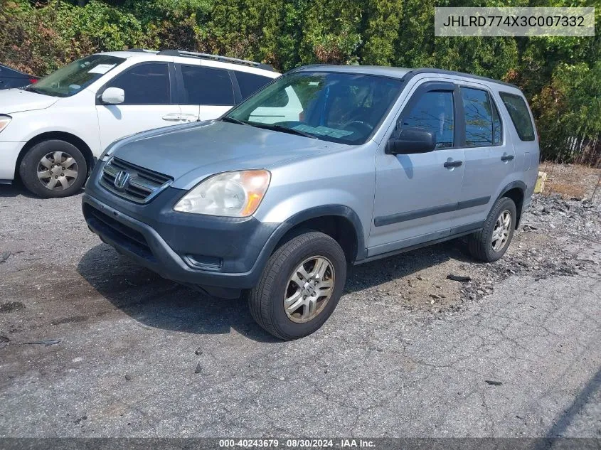 JHLRD774X3C007332 2003 Honda Cr-V Lx