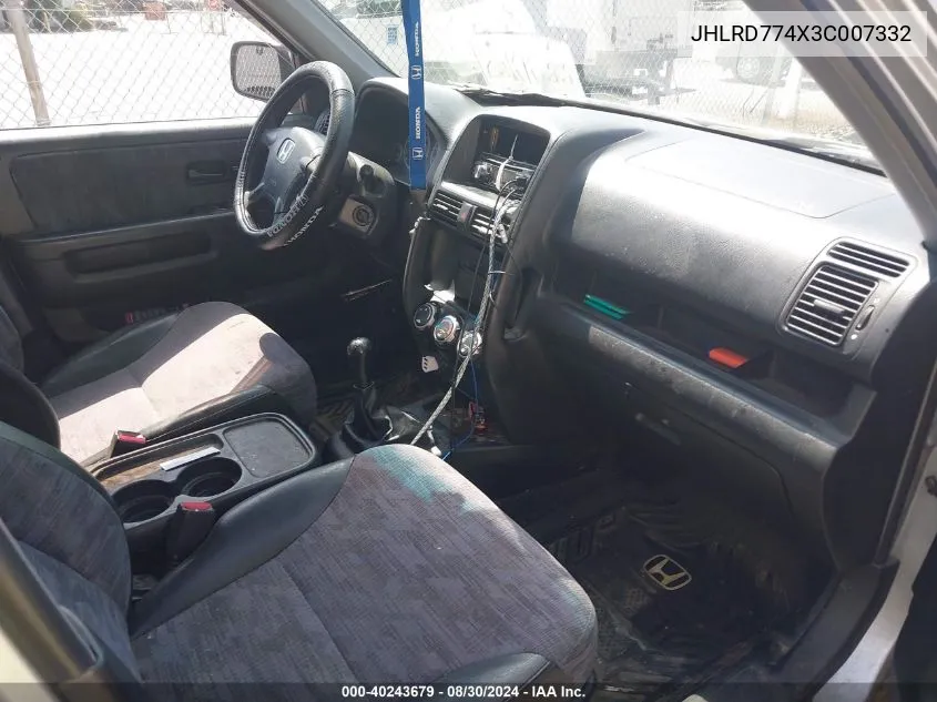 JHLRD774X3C007332 2003 Honda Cr-V Lx