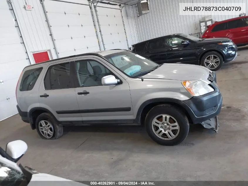 2003 Honda Cr-V Ex VIN: JHLRD78873C040709 Lot: 40262901