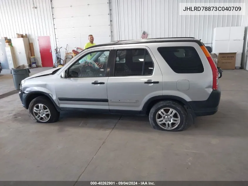 2003 Honda Cr-V Ex VIN: JHLRD78873C040709 Lot: 40262901