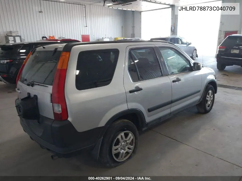 2003 Honda Cr-V Ex VIN: JHLRD78873C040709 Lot: 40262901