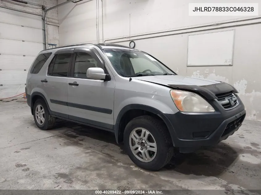 2003 Honda Cr-V Ex VIN: JHLRD78833C046328 Lot: 40289422