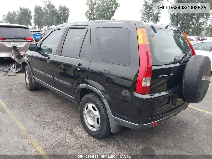 JHLRD68493C008626 2003 Honda Cr-V Lx