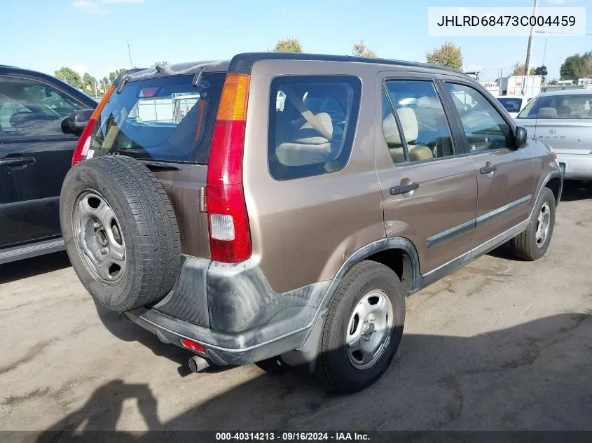 2003 Honda Cr-V Lx VIN: JHLRD68473C004459 Lot: 40314213