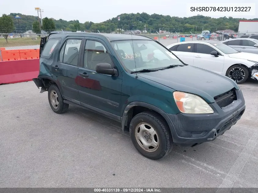 2003 Honda Cr-V Lx VIN: SHSRD78423U123227 Lot: 40331139