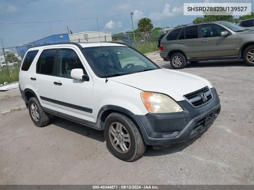 2003 Honda Cr-V Ex VIN: SHSRD78823U139527 Lot: 40344871