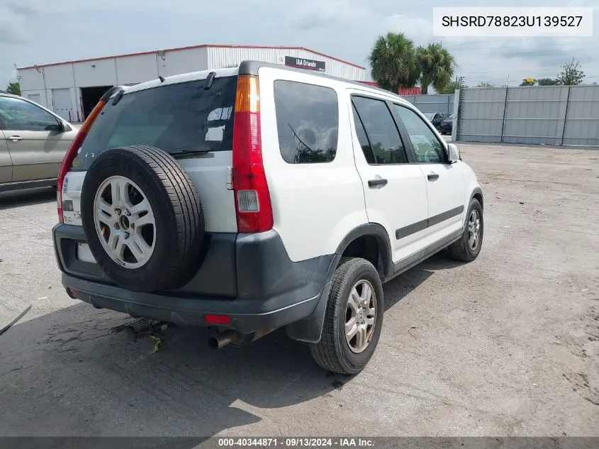 2003 Honda Cr-V Ex VIN: SHSRD78823U139527 Lot: 40344871