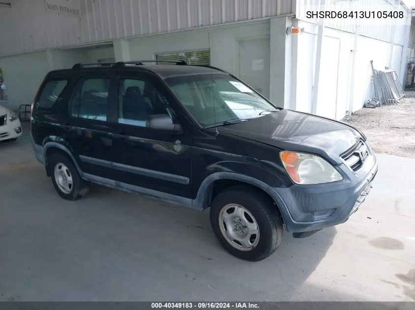 2003 Honda Cr-V Lx VIN: SHSRD68413U105408 Lot: 40349183