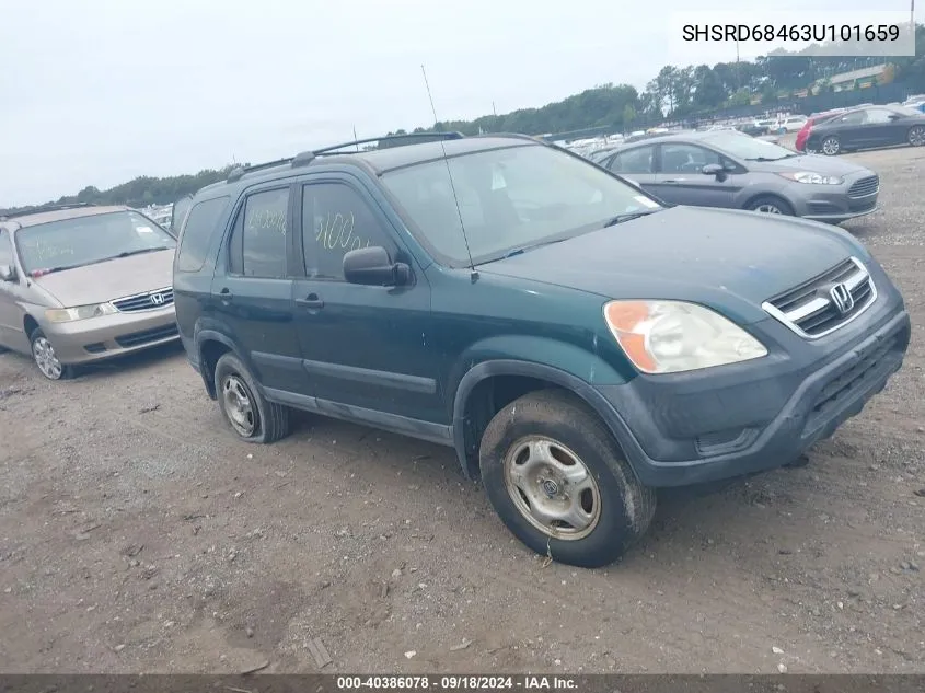 2003 Honda Cr-V Lx VIN: SHSRD68463U101659 Lot: 40386078