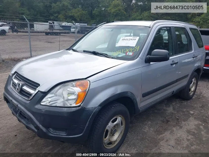 2003 Honda Cr-V Lx VIN: JHLRD68473C010505 Lot: 40412959