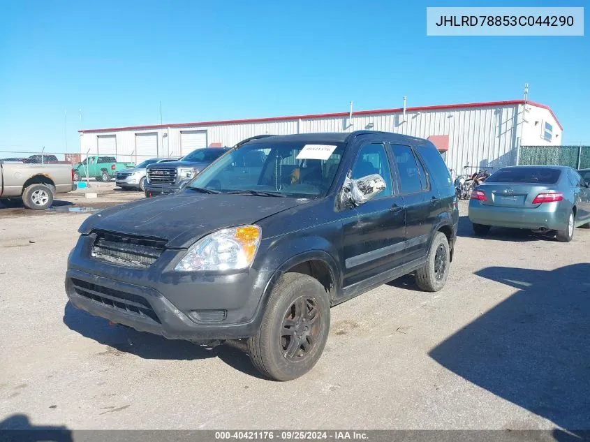 2003 Honda Cr-V Ex VIN: JHLRD78853C044290 Lot: 40421176