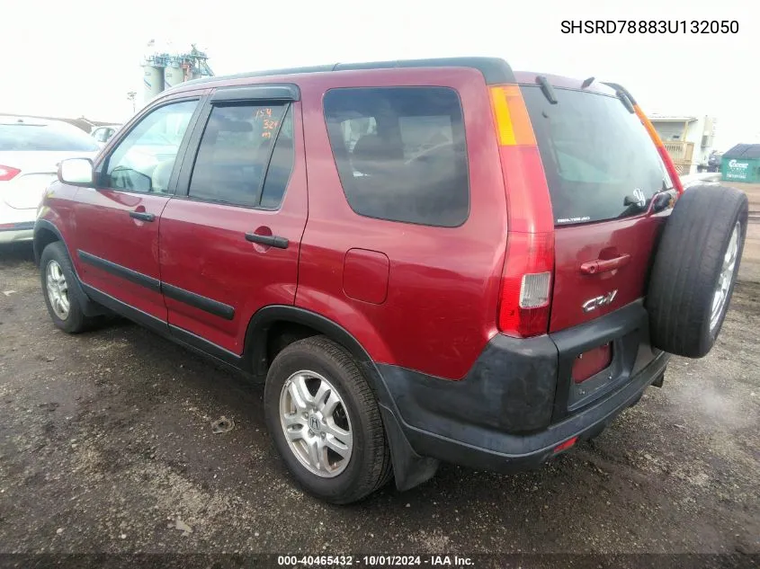 2003 Honda Cr-V Ex VIN: SHSRD78883U132050 Lot: 40465432