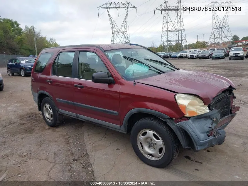 2003 Honda Cr-V Lx VIN: SHSRD78523U121518 Lot: 40506913