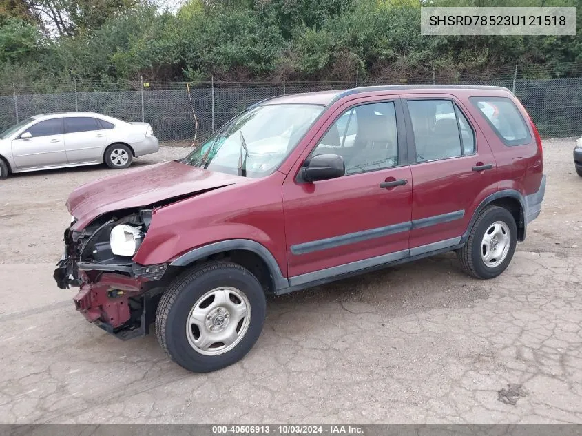 2003 Honda Cr-V Lx VIN: SHSRD78523U121518 Lot: 40506913