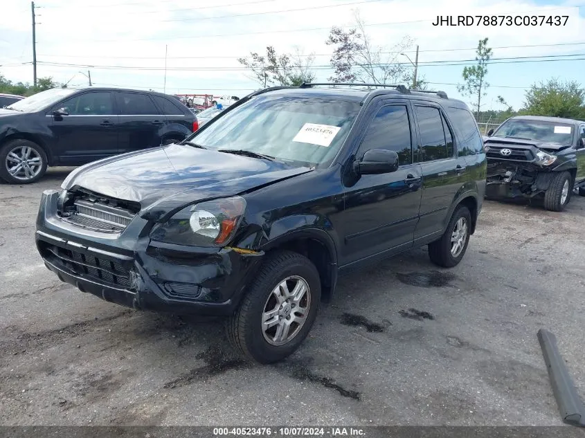 2003 Honda Cr-V Ex VIN: JHLRD78873C037437 Lot: 40523476