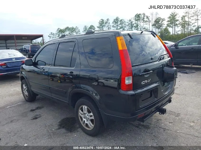 2003 Honda Cr-V Ex VIN: JHLRD78873C037437 Lot: 40523476