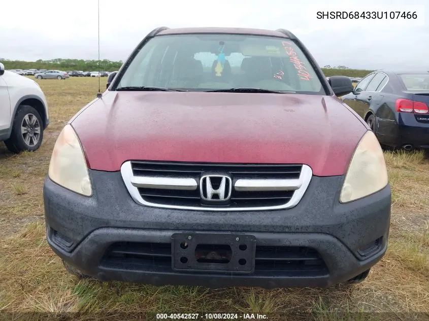 2003 Honda Cr-V Lx VIN: SHSRD68433U107466 Lot: 40542527