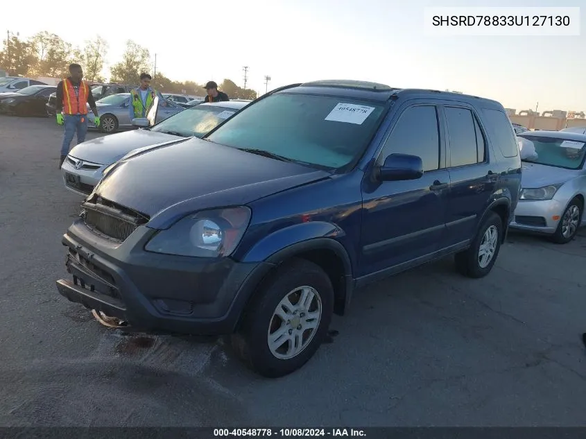 2003 Honda Cr-V Ex VIN: SHSRD78833U127130 Lot: 40548778