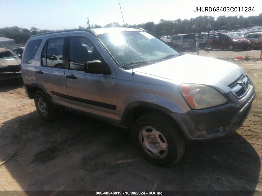 2003 Honda Cr-V Lx VIN: JHLRD68403C011284 Lot: 40548819