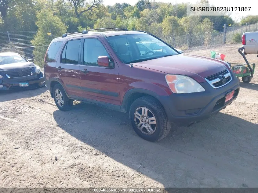 2003 Honda Cr-V Ex VIN: SHSRD78823U121867 Lot: 40556303