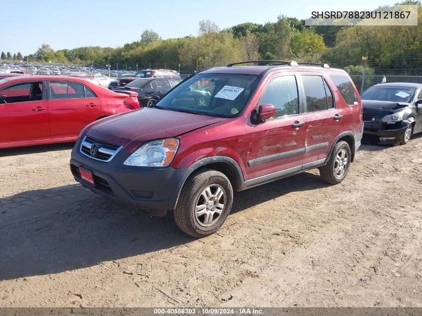 2003 Honda Cr-V Ex VIN: SHSRD78823U121867 Lot: 40556303