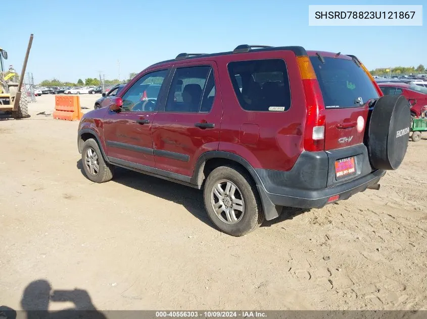 2003 Honda Cr-V Ex VIN: SHSRD78823U121867 Lot: 40556303