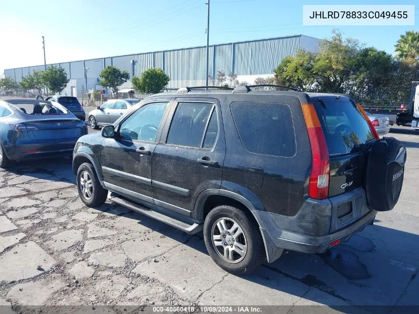 2003 Honda Cr-V Ex VIN: JHLRD78833C049455 Lot: 40560418