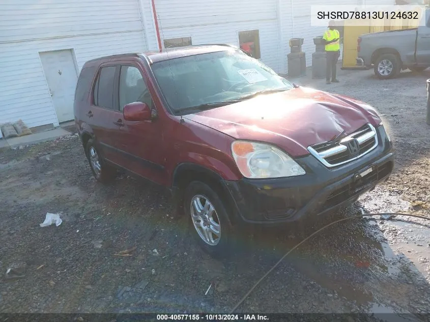 2003 Honda Cr-V Ex VIN: SHSRD78813U124632 Lot: 40577155