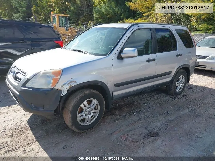 2003 Honda Cr-V Ex VIN: JHLRD78823C012817 Lot: 40595483