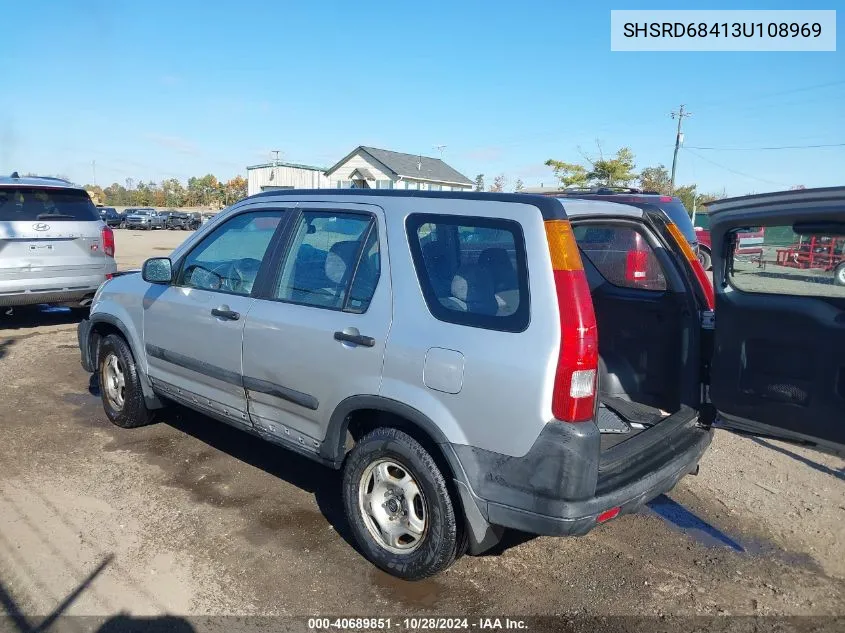 2003 Honda Cr-V Lx VIN: SHSRD68413U108969 Lot: 40689851