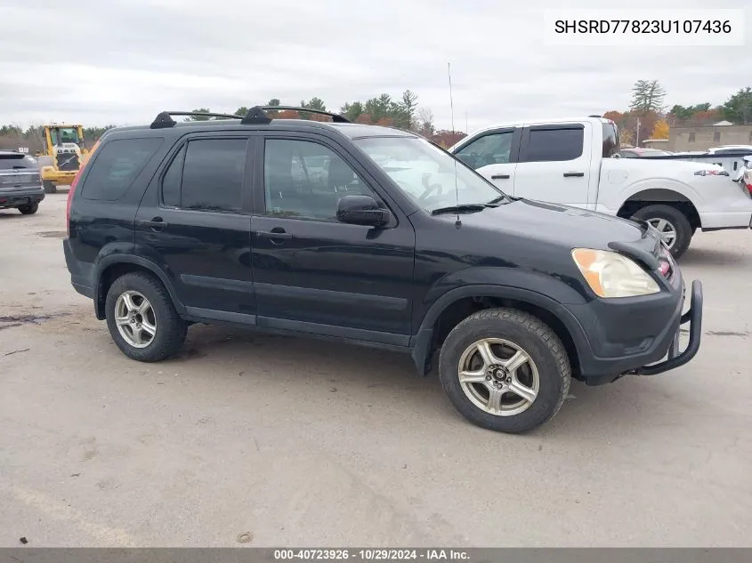 2003 Honda Cr-V Ex VIN: SHSRD77823U107436 Lot: 40723926