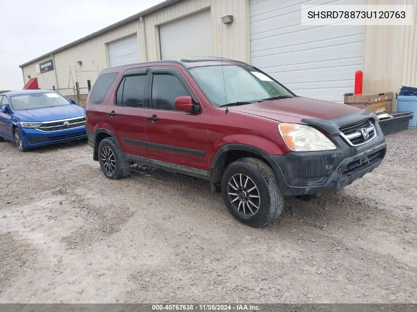 2003 Honda Cr-V Ex VIN: SHSRD78873U120763 Lot: 40762638