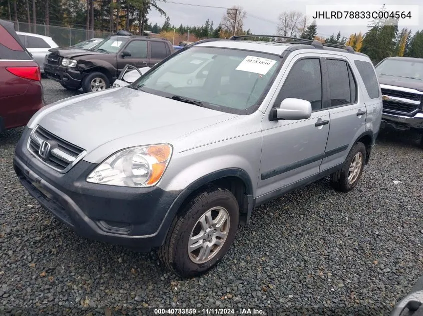 2003 Honda Cr-V Ex VIN: JHLRD78833C004564 Lot: 40783859