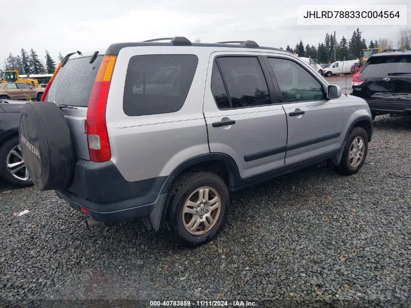 2003 Honda Cr-V Ex VIN: JHLRD78833C004564 Lot: 40783859