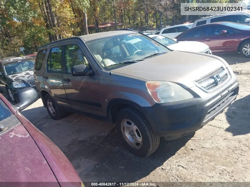 2003 Honda Cr-V Lx VIN: SHSRD68423U102341 Lot: 40842617