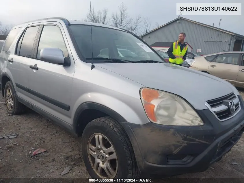 2003 Honda Cr-V Ex VIN: SHSRD78813U140622 Lot: 40855538