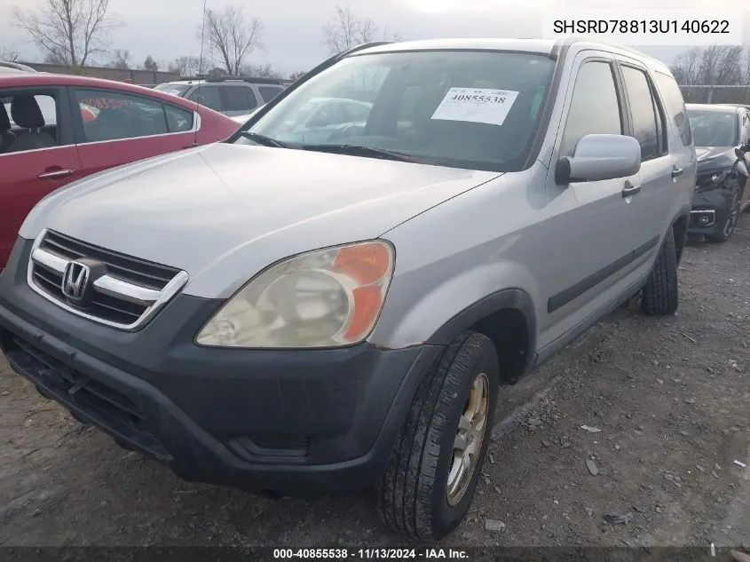 2003 Honda Cr-V Ex VIN: SHSRD78813U140622 Lot: 40855538