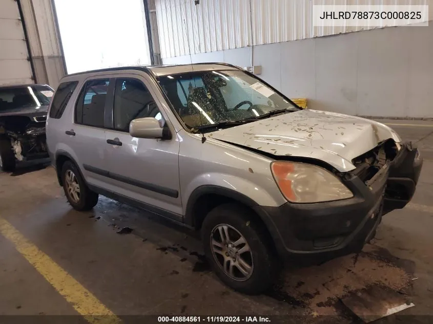 2003 Honda Cr-V Ex VIN: JHLRD78873C000825 Lot: 40884561